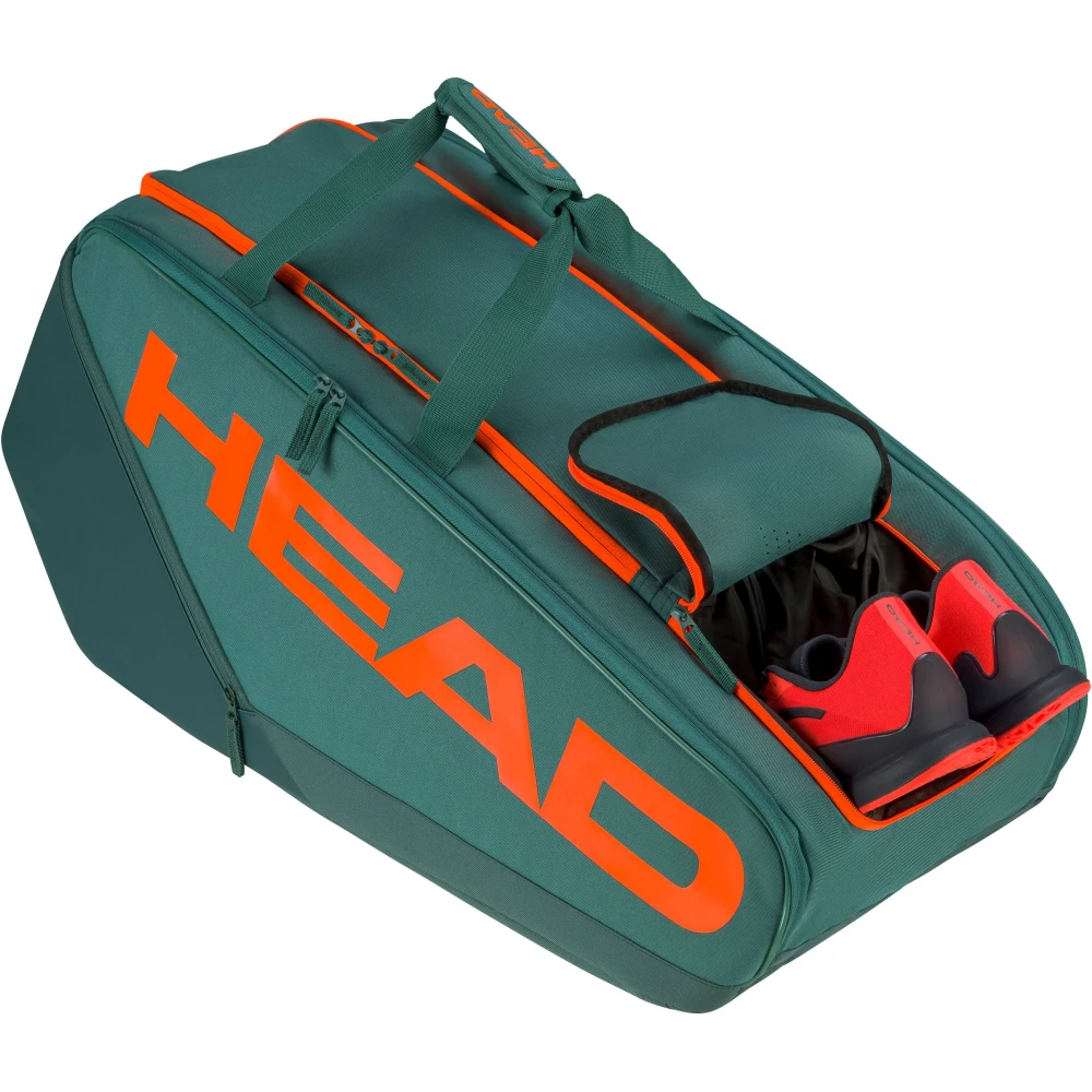 Head Radical Pro 12R Tennis Bag (Dark Cyan/Fluorescent Orange) - Image 2