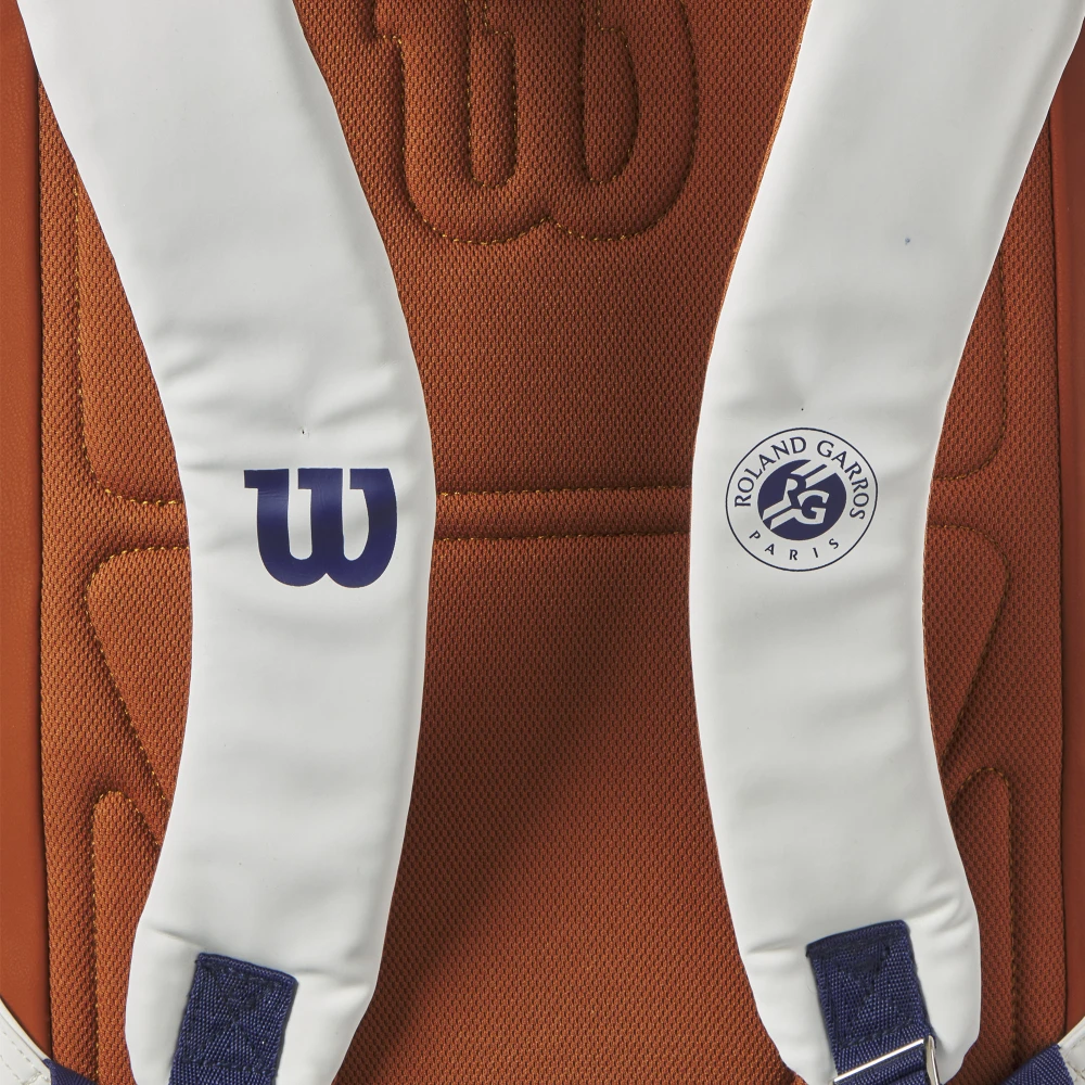 Wilson Roland Garros Super Tour Tennis Backpack (Navy/White/Clay) - Image 3