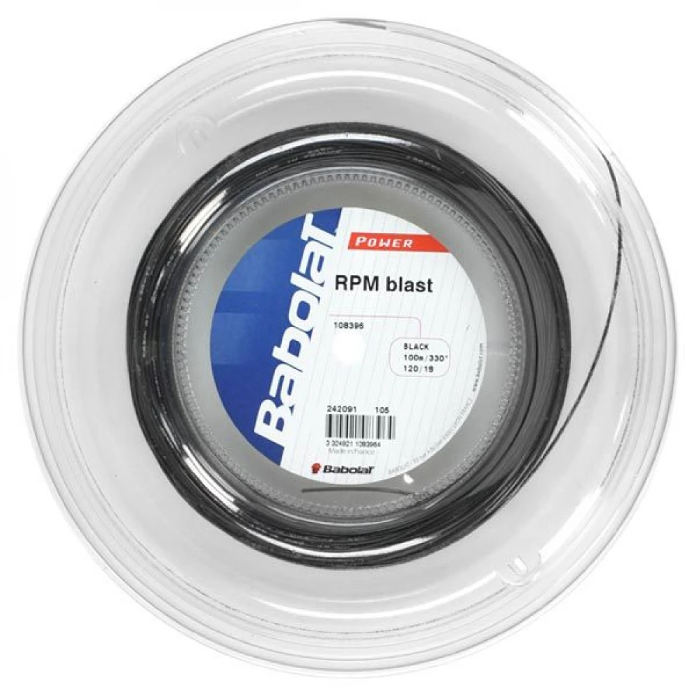 Babolat RPM Blast 18g Black Tennis String (Mini Reel)