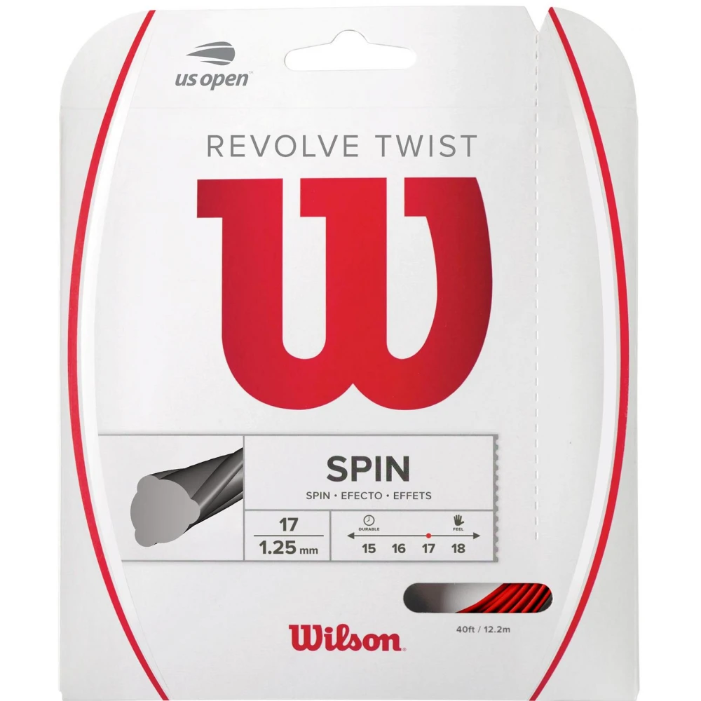 Wilson Revolve Twist 17g Red Tennis String (Set)